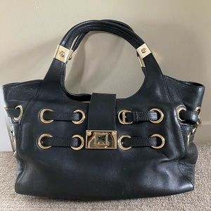 Authentic Jimmy Choo large black shoulder bag